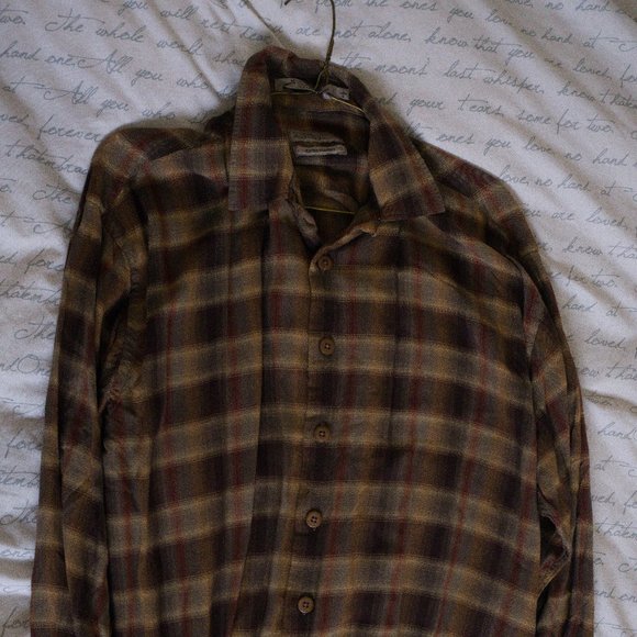 Arrow Retro Classics - Vintage Brown Plaid Button Down - Picture 1 of 2